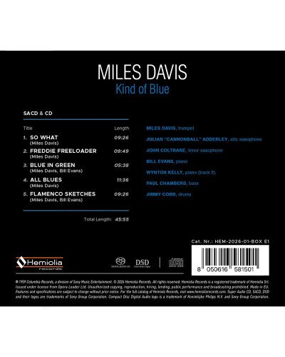 Hemiolia Records | Master Tapes - KIND OF BLUE - Miles Davis - Stereo Version